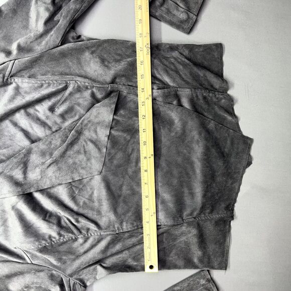 Kut from The Kloth Gray Long Sleeve Open Blazer Sz L Cardigan Whimsygoth - Picture 5 of 15